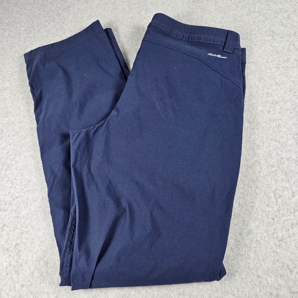 Eddie Bauer Guide Pro Pants Womens 12 Navy Blue Hiking Stretch Outdoor